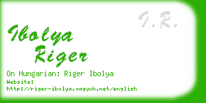 ibolya riger business card